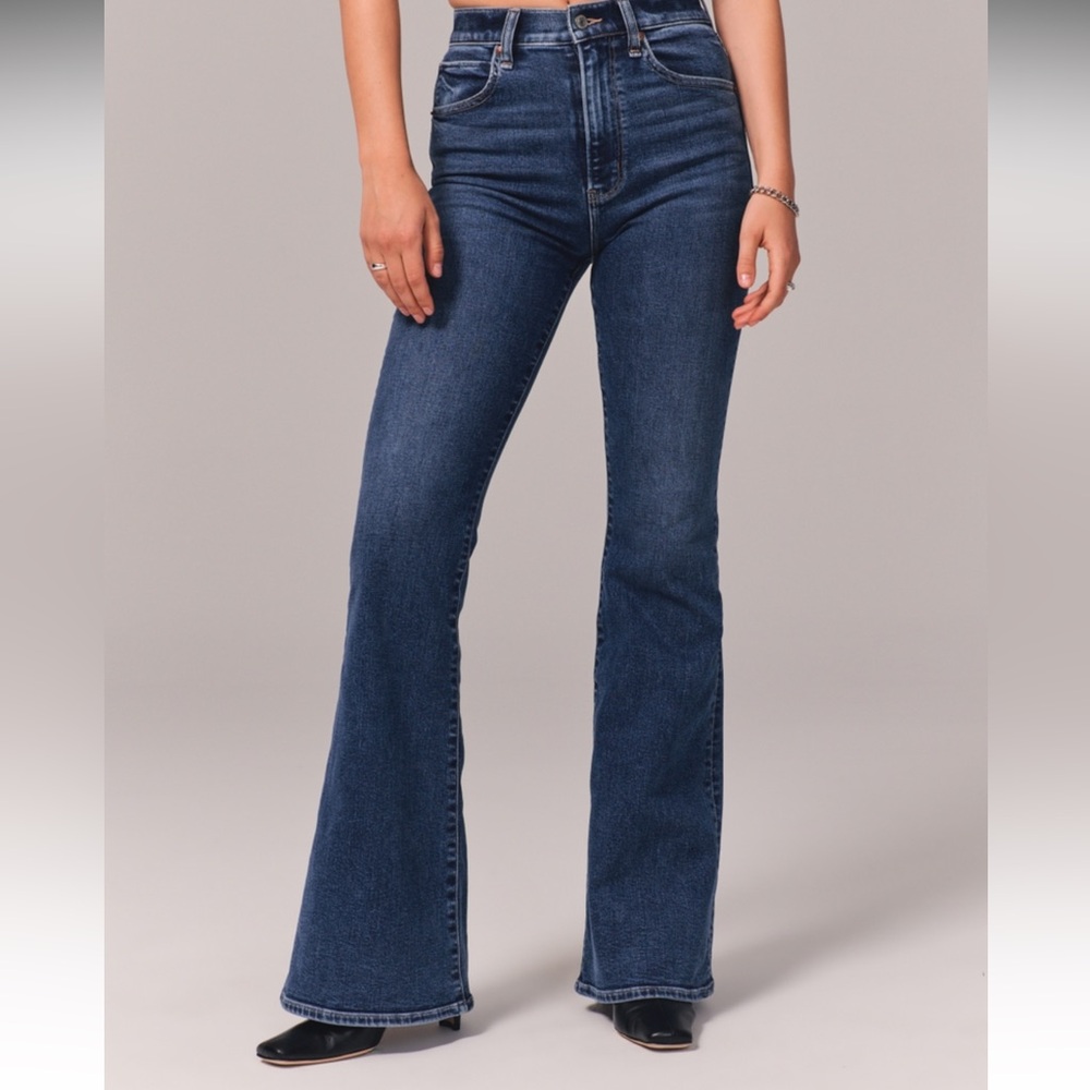 Abercrombie Ultra High Rise Stretch Flare Jean